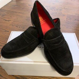 Bruno Magli Mens black suede dress loafer